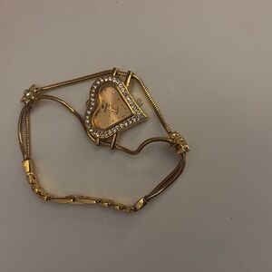 Gold Heart-Shaped Women's Watch